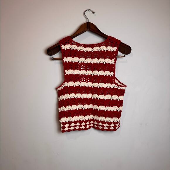 Zara Crochet Knit Top with Opening - Size S - Picture 4 of 7